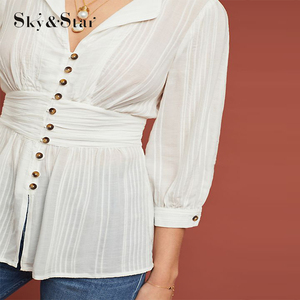 Camicetta Femminile Personalizzata Ultima Moda, Blusa Pronta per Saree, Camicetta Casual a Maniche Lunghe per Donne, Tunica Larga per Lavoro - Product Image 4