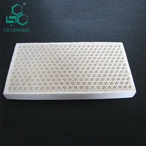 Refractory infrared furnace honeycomb ceramic gas burner plate