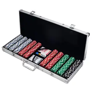 CQ 500 11.5g dice poker chip set in aluminum case