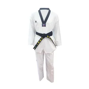 Woosung confortevole durevole all'ingrosso logo personalizzato taekwondo dobok TKD vestito uniforme