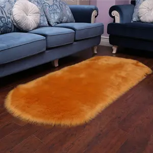 Di lusso Morbido Faux Pelle di Pecora Pelliccia Tappeti Area per il Comodino Tappetino Divano Peluche Copertura di Sede Pad Camera Da Letto di Pelliccia Tappeto