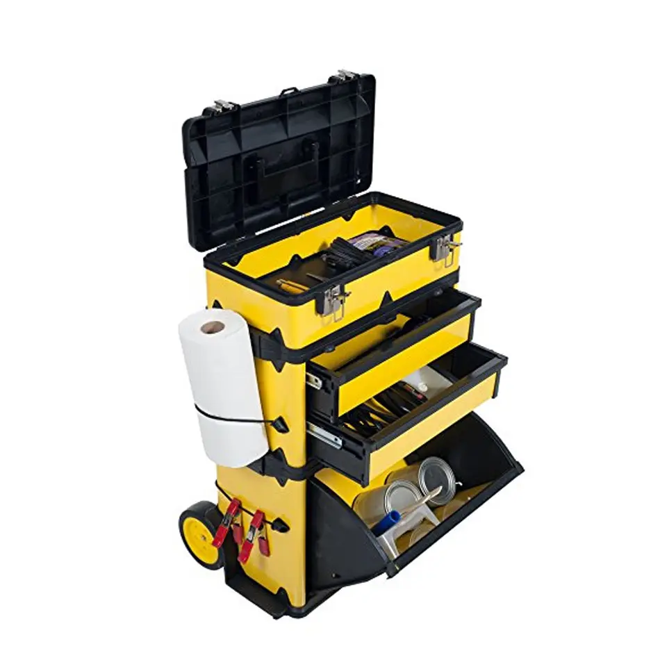 580*360*775 MM scheidbare gereedschapskist trolley plastic tool case kit met wielen