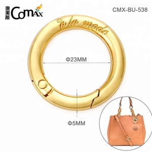 Круглый металлический пружинный крючок, изготовленный на заказ металлический Серебряный Брелок-кольцо с логотипом - Product Image 5