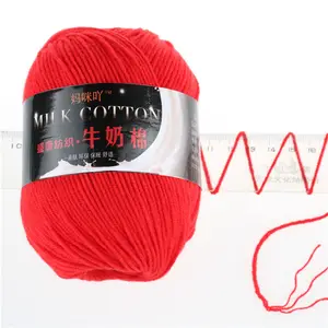 Hot sell 3ply milk cotton yarn for hand knitting