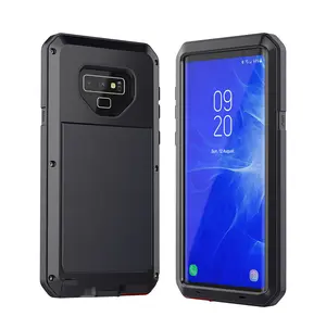 Anti Jatuh Tahan Debu Tahan Air Ponsel Case untuk Samsung Galaxy Note 9 Aluminium Armor Case