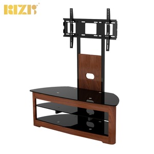 Cong gỗ tự nhiên véc ni <span class=keywords><strong>TV</strong></span> đứng cho 32 "~ 55" <span class=keywords><strong>LCD</strong></span> LED <span class=keywords><strong>TV</strong></span> màu đen và óc chó <span class=keywords><strong>TV</strong></span> góc đứng - Product Image 2