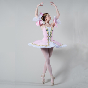 Ballet classique professionnel Tutu avec fleur rose, 2 pièces, vêtements de Performance sur scène, pour femmes adultes - Product Image 3