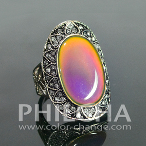 Đồ trang sức thay đổi nhiều màu sắc Boho Gypsy Mood <span class=keywords><strong>Ring</strong></span> Màu bạc cổ - Product Image 4