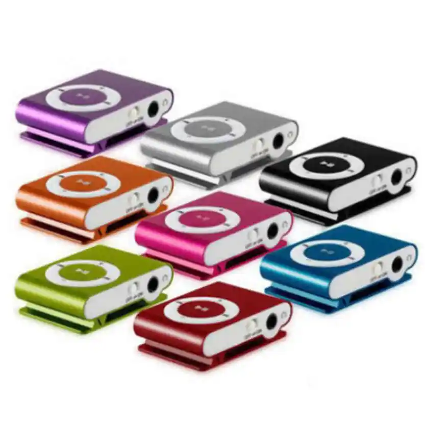 Mini reproductor de MP3 con Clip de Metal portátil Retro clásico, reproductor de música deportivo con ranura para tarjeta SD/TF