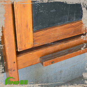 Marco de madera vintage, tablero negro, tiza con 4 ruedas, precio al por mayor - Product Image 3
