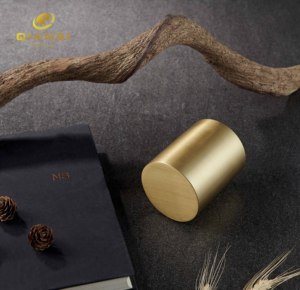 <span class=keywords><strong>Portacandele</strong></span> in Ottone Personalizzabile, Portapenne in Ottone Spazzolato per Regalo, Scuola, Ufficio, Vaso Rotondo in Ottone Dorato per Fiori e Oggetti Vari - Product Image 4