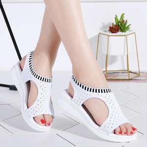 Sandali Estivi da <span class=keywords><strong>Donna</strong></span> con Plateau Piatto, Scarpe da Passeggio alla Moda per Signore - Product Image 6