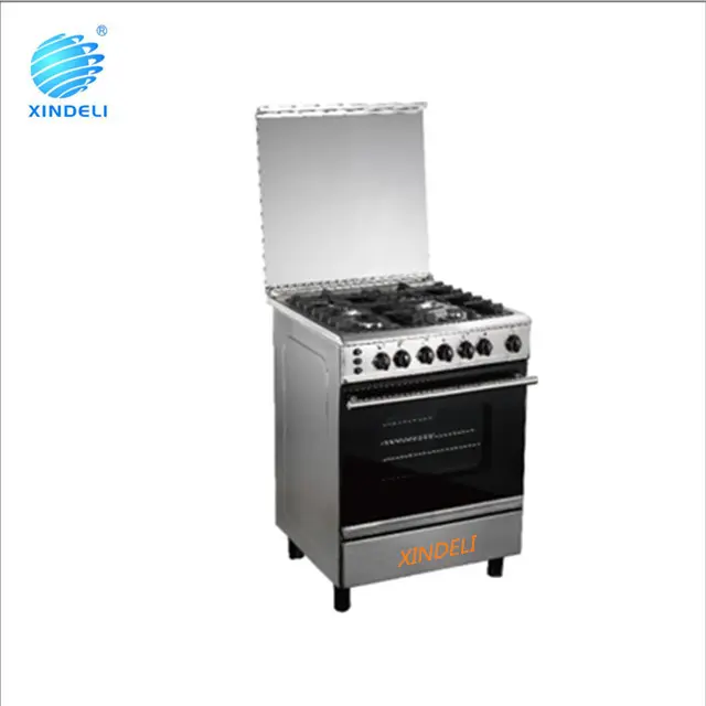 Forno de cozinha com 4 queimadores 500*500mm, aparelho de cozinha de segurança, gás, forno com convection