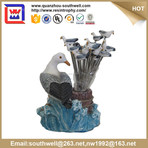 vendita calda gabbiano scegliere frutta e polyresin frutta pick e resina forchetta contenitore - Product Image 3
