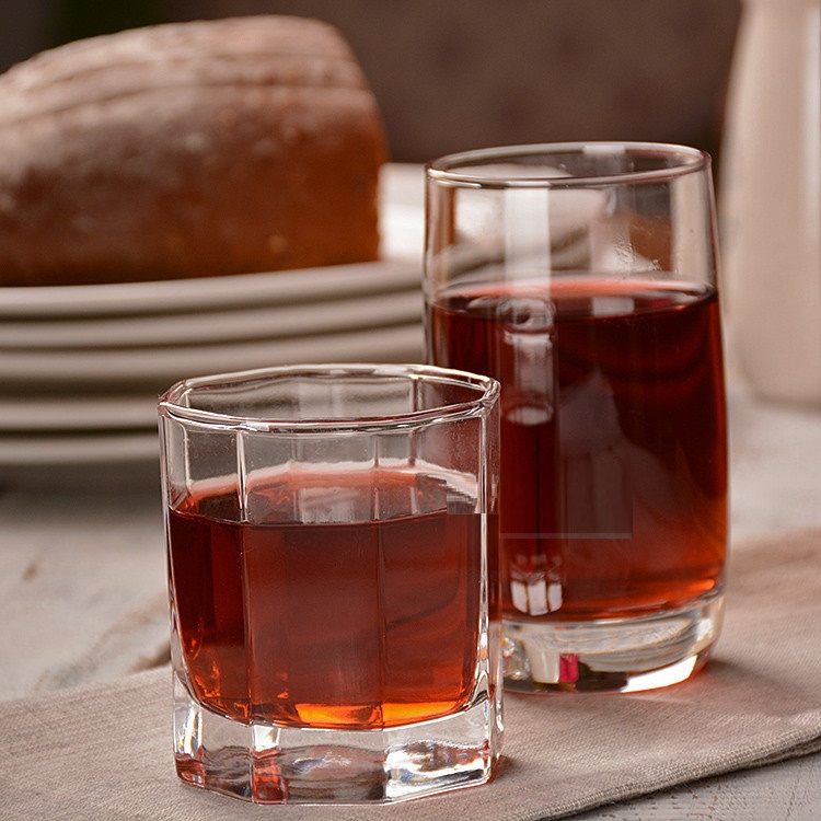 Round drinking glass whiskey cups  whisky glass thick bottom whiskey glass
