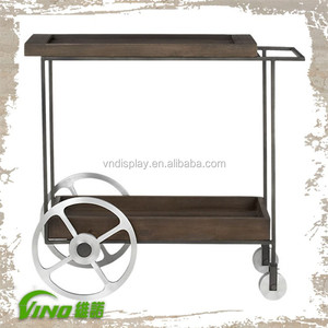wooden decorative display cart - Product Image 3