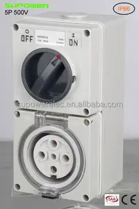 Australian Standard 500V 5Pin Combination Switched Socket Outlet