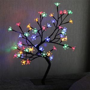 ขายดีที่สุดตกแต่งบ้าน48Led ต้นเชอร์รี่นำต้นบอนไซหลากสี