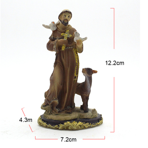 Nhựa sợi thủy tinh bức tượng Santa Francisco Công Giáo Christian Tôn Giáo bức tượng nhỏ - Product Image 4