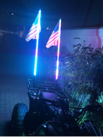 Paire de fouets lumineux LED RGB extrêmes torsadés de 4' pour la danse, état neuf, température de couleur 6000k pour ATV UTV SXS RZR VOITURE
