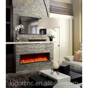 electric fireplace with artificial fireplace flames