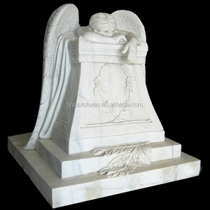 Escultura de Ángel de mármol blanco tallado, estatua de Ángel llorón, gran oferta - Product Image 4