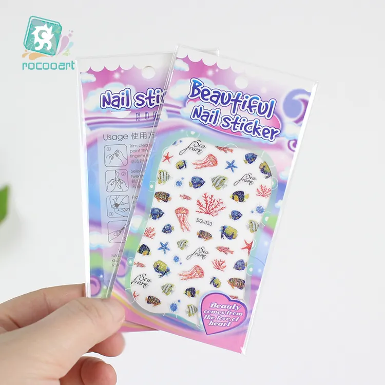 Hot Selling Glitter Nail Wraps Self-adhesive Shinning Nail Art Stickers 3D Korean Nail Sticker Oem