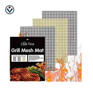 16X13Inch Non Stick Ptfe Vis Groente Roker Set Van 3 Bbq Grill Mesh Mat