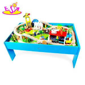 Circuit de <span class=keywords><strong>train</strong></span> en bois pour enfants, 88 pièces, W04C061, nouveau design 2019 - Product Image 3