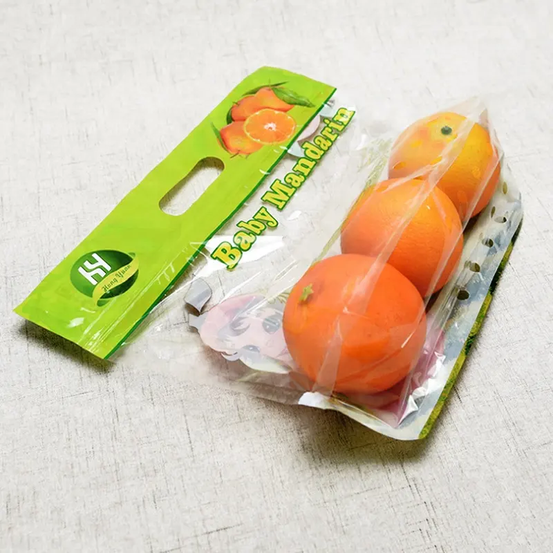 الطباعة الغذاء حقائب بلاستيكية مع قفل بسحّاب للفاكهة والخضروات التعبئة والتغليف