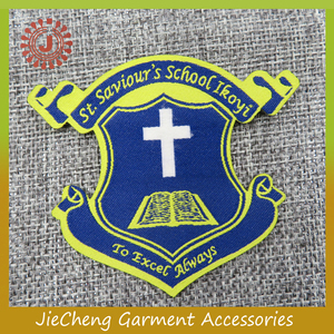 Personnalisé overlock avec fer sur le support tissé école nom badge patch Nigerial - Product Image 5