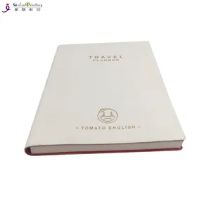 Soft PU leather cover 금 스탬핑 logo 종이 A5 노트북 대 한 대 한 daily 플래너