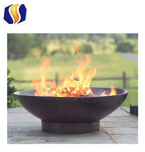 Rustic Cast Iron <strong>Fire</strong> Pit/Bowl with Base for <strong>Outdoor</strong> <strong>Fire</strong> <strong>Table</strong> or Cooking Garden Fireplace - Product Image 4