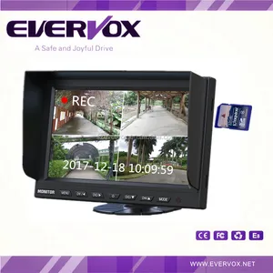 Camion dvr 4 canali 12 v-24 v 9 pollice stand alone quad monitor