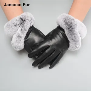 Gants en cuir véritable de mouton pour femme, gants en fourrure de lapin douce, écran tactile, chaud, printemps et hiver S2005, offre spéciale