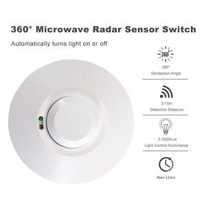 Interruptor de Sensor de Radar de <span class=keywords><strong>microondas</strong></span> para luz Led, 5,8 ghz, 220V, montado en la pared del techo, <span class=keywords><strong>Detector</strong></span> de <span class=keywords><strong>movimiento</strong></span> para <span class=keywords><strong>microondas</strong></span> - Product Image 2