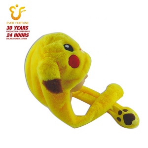 Divertido Gorro <span class=keywords><strong>de</strong></span> Peluche Amarillo <span class=keywords><strong>con</strong></span> <span class=keywords><strong>Orejas</strong></span> Móviles <span class=keywords><strong>de</strong></span> Personaje Animado, Gorro <span class=keywords><strong>de</strong></span> Piel Sintética <span class=keywords><strong>de</strong></span> Diseño para Adultos y Niños, Regalo Ideal - Product Image 3