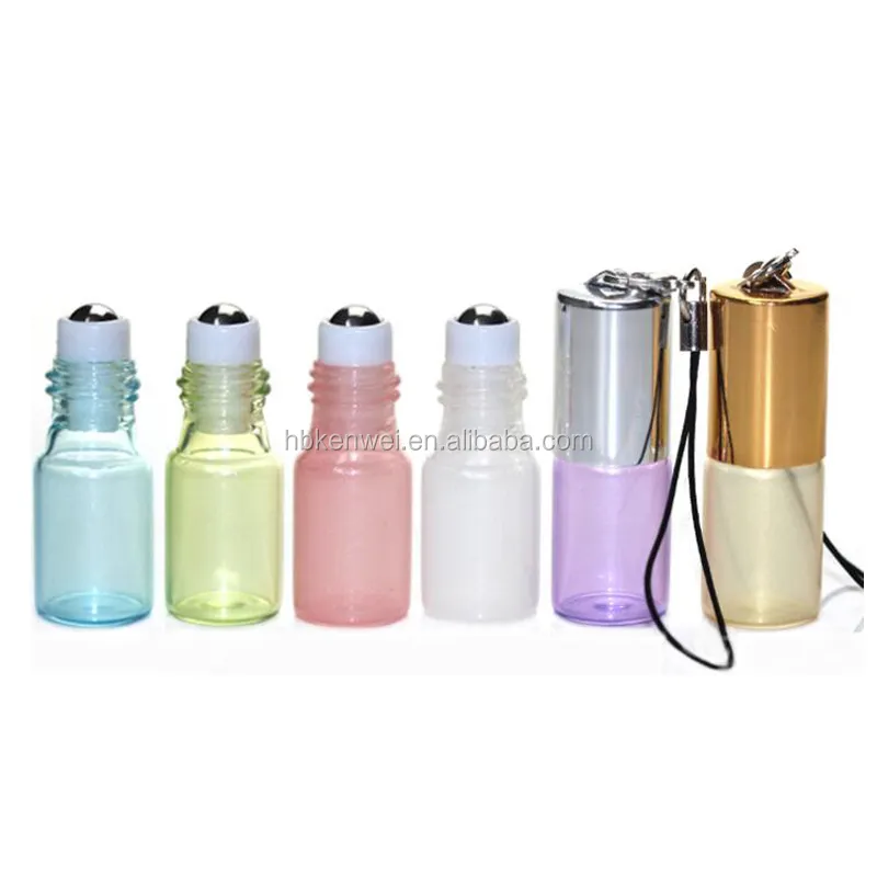 3ミリリットルPearl Color Roller Ball Essential Oil Perfume Bottles With Keyチェーン