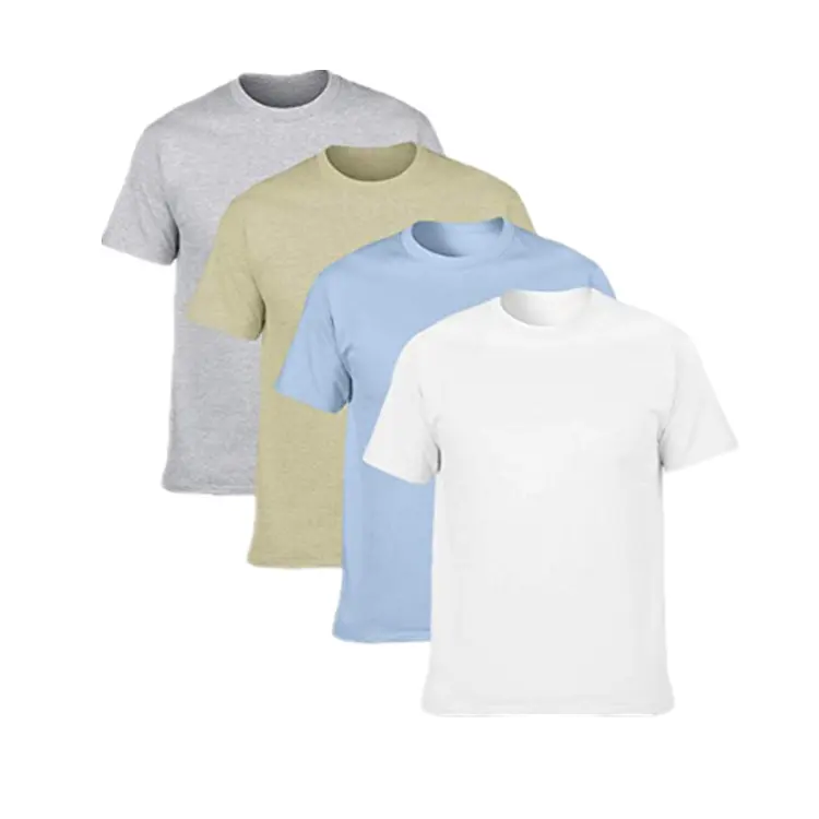 Groothandel 100% Vlakte Zachte Biologische Blank Katoen mannen T-shirts