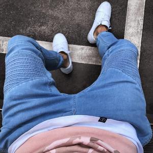 <span class=keywords><strong>Jeans</strong></span> <span class=keywords><strong>Skinny</strong></span> Strappati Elasticizzati da <span class=keywords><strong>Uomo</strong></span> Stile Biker - Product Image 5