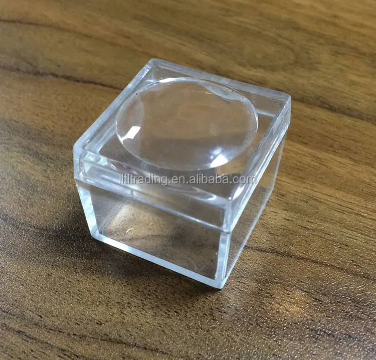 ODM OEM mini kare büyüteç kutusu şeffaf akrilik büyüteç kutusu büyüt boyut ekran plastik şeffaf kutu