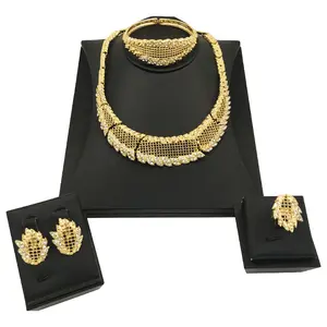 2019 new Popular African Jewelry Sets Wholesale African Fashion Jewelry Set Bridal Necklace