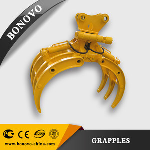 Rotation hydraulique grappin pour excavatrice. ailes. pour faire travailler la pierre - Product Image 1