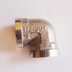 X22001 304 Stainless Steel Pipe Fitting Female Thread 90 Degree Elbow