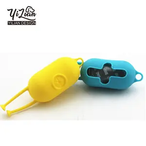 Wholesale Custom Color Silicone Dog Poop Bag Dispenser Holder For Pet Dog