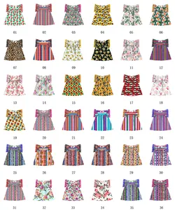 Multi-pattern summer short sleeve baby boutique clothes baby dress up games