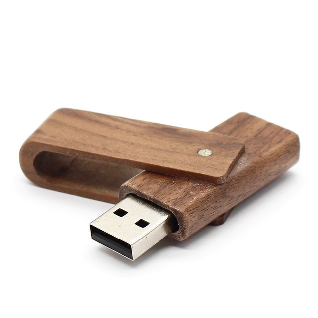 Promotional Gifts Environmental Protection Wooden Bamboo Swivel USB 3.0 Flash Drive with Embossed Logo Encrypted 1-Year Warranty
