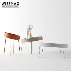 WISEMAX מודרני קטן עגול מטבע קפה שולחן סלון שילוב ריהוט מתכת עגול צד שולחן למכירה