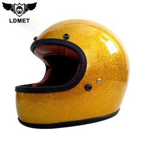 Precio bajo de alta calidad seguridad de genial de la cara llena de la motocicleta bicicleta retro casco - Product Image 3