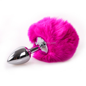Tapón <span class=keywords><strong>Anal</strong></span> de Metal de Acero Inoxidable con Cola de Conejo para Juegos de Rol en Pareja - Product Image 3